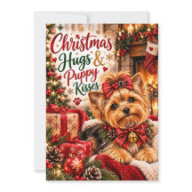 Schattige Yorkshire Terrier Kerstknuffels en Puppy