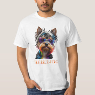Schattige Yorkshire Terrier met zonnebril T-shirt