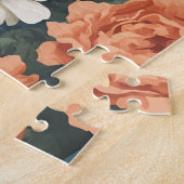 Schattige Yorkshire Terrier Puppy Floral Legpuzzel (Zijkant)