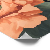 Schattige Yorkshire Terrier Puppy Floral Poster (Hoek)