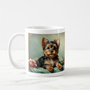  Schattige Yorkshire Terrier Puppy Hondenportret Koffiemok