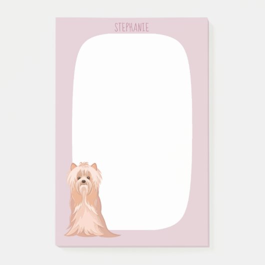 Schattige Yorkshire Terrier Verjaardag Post-it® Notes (Voorkant)
