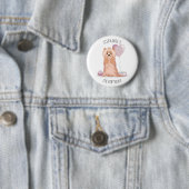 Schattige Yorkshire Terrier Verjaardag Ronde Button 5,7 Cm (In situ)