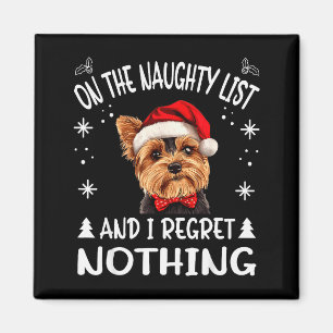 Schattige Yorkshire Terrier Yorkie Hond Kerstmis O Magneet