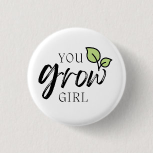 Schattige You Grow Girl Plant Lover's Ronde Button 3,2 Cm