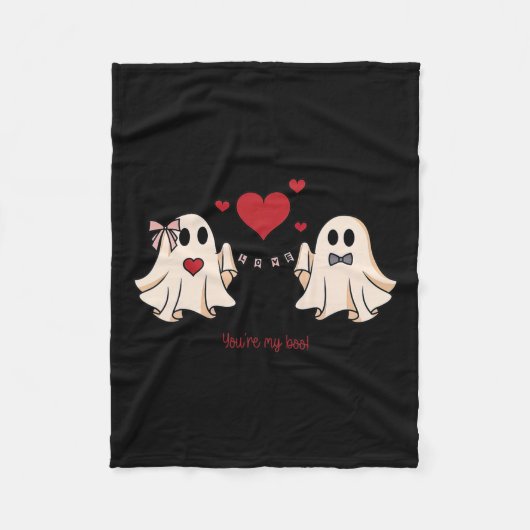 Schattige You're My Boo Ghost Schattige Spooky Val Fleece Deken (Voorkant)