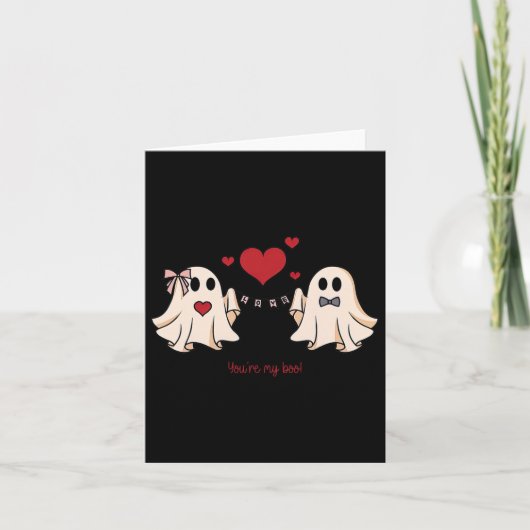 Schattige You're My Boo Ghost Schattige Spooky Val Kaart (Voorkant)