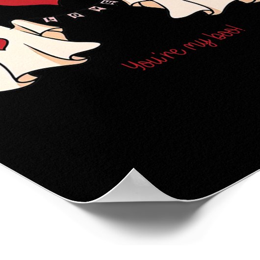 Schattige You're My Boo Ghost Schattige Spooky Val Poster (Hoek)