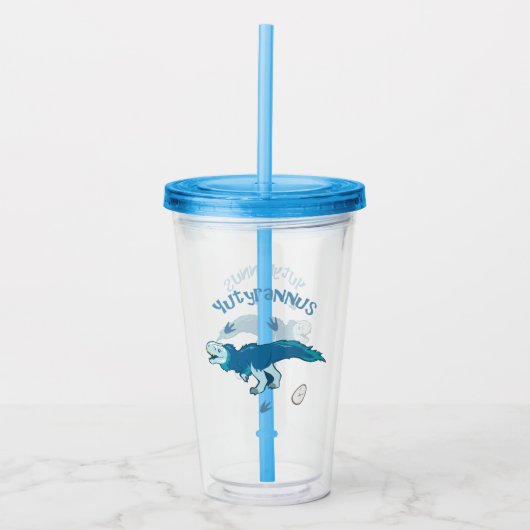 Schattige Yutyrannus Acryl Drinkbeker (Voorkant)