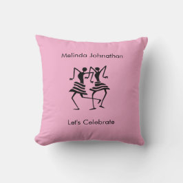 Schattige, Zacht Roze, Silhouette Celebration Kussen