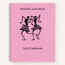 Schattige, Zacht Roze, Silhouette Celebration Notitieboek