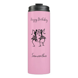 Schattige, Zacht Roze, Silhouette Celebration Thermosbeker