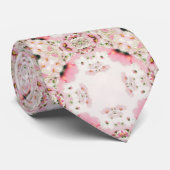 Schattige zacht roze stropdas (Opgerold)