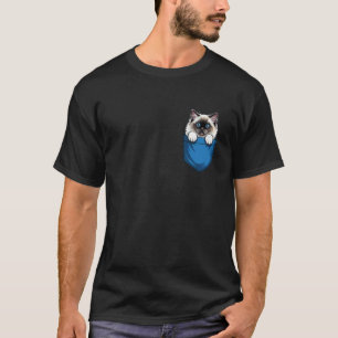 Schattige Zak Birmaanse Kat Liefhebber Kat Moeder T-shirt