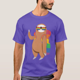 Schattige zak luiaard LGBT dier grappig T-shirt