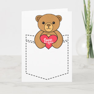 Schattige zak Teddybeer die Hart omhelst - 2020 Va Kaart