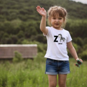 Schattige zebra alfabet kinder shirts
