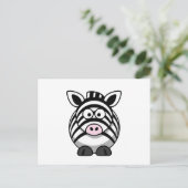 Schattige zebra briefkaart (Staand voorkant)