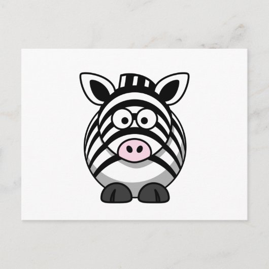 Schattige zebra briefkaart (Voorkant)