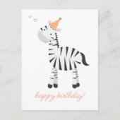 Schattige zebra cartoon - Kinderverjaardag Briefkaart (Voorkant)