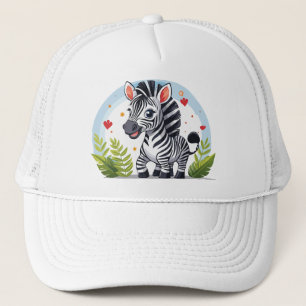 Schattige zebra cartoon trucker pet