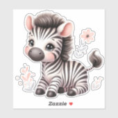 Schattige! Zebra Custom Cut Scrapbooking Sticker (Vel)