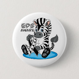 Schattige Zebra EDS-bewustmakingslint Ronde Button 5,7 Cm