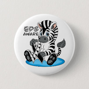 Schattige Zebra EDS-bewustmakingslint Ronde Button 5,7 Cm
