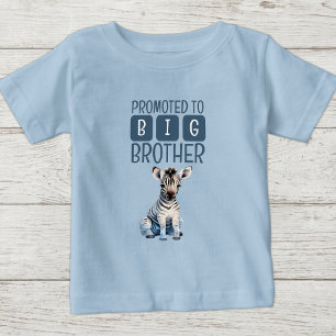 Schattige zebra grote broer blauw