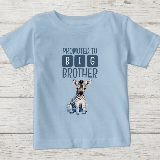 Schattige zebra grote broer blauw