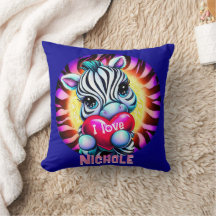 Schattige Zebra Holding Heart