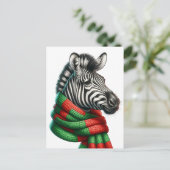 Schattige Zebra in een sjaal Briefkaart (Staand voorkant)