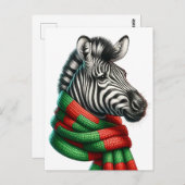 Schattige Zebra in een sjaal Briefkaart (Voorkant / Achterkant)
