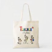 Schattige zebra leraar tote bag (Voorkant)