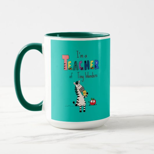 Schattige zebra lerares mok (Links)