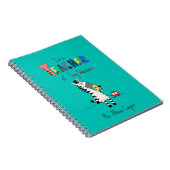 Schattige zebra lerares notitieboek (Rechterzijde)