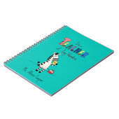 Schattige zebra lerares notitieboek (Linkerzijde)