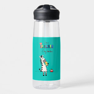 Schattige zebra lerares waterfles