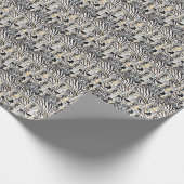 schattige zebra liefhebbers veestpartij cadeaupapier (Hoek)