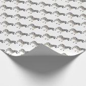 schattige zebra liefhebbers veestpartij cadeaupapier (Hoek)