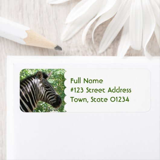 Schattige Zebra Mailing Label (Insitu)