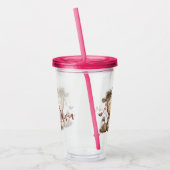 “Schattige zebra met hart  Acryl Drinkbeker (Links)