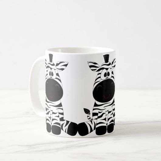 Schattige Zebra Mok (Voorkant links)