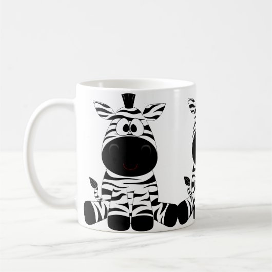 Schattige Zebra-Mok Koffiemok (Links)
