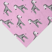 Schattige zebra roze tissuepapier (Detail)