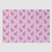 Schattige zebra roze tissuepapier (Voorkant)
