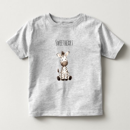 Schattige zebra safari dier kinder shirts (Voorkant)