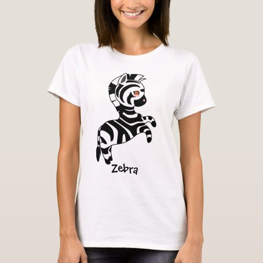 Schattige Zebra-Shirt T-shirt (Voorkant)