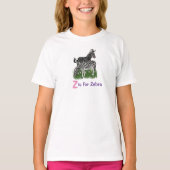Schattige Zebra Trendy Dier in de Dierentuin T-shirt (Voorkant)