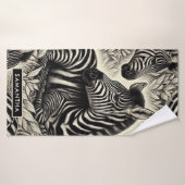 Schattige Zebrapatroon Badhanddoek (Badhanddoek)